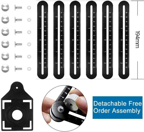 Six-Sided Aluminum Alloy Angle Measuring Tool