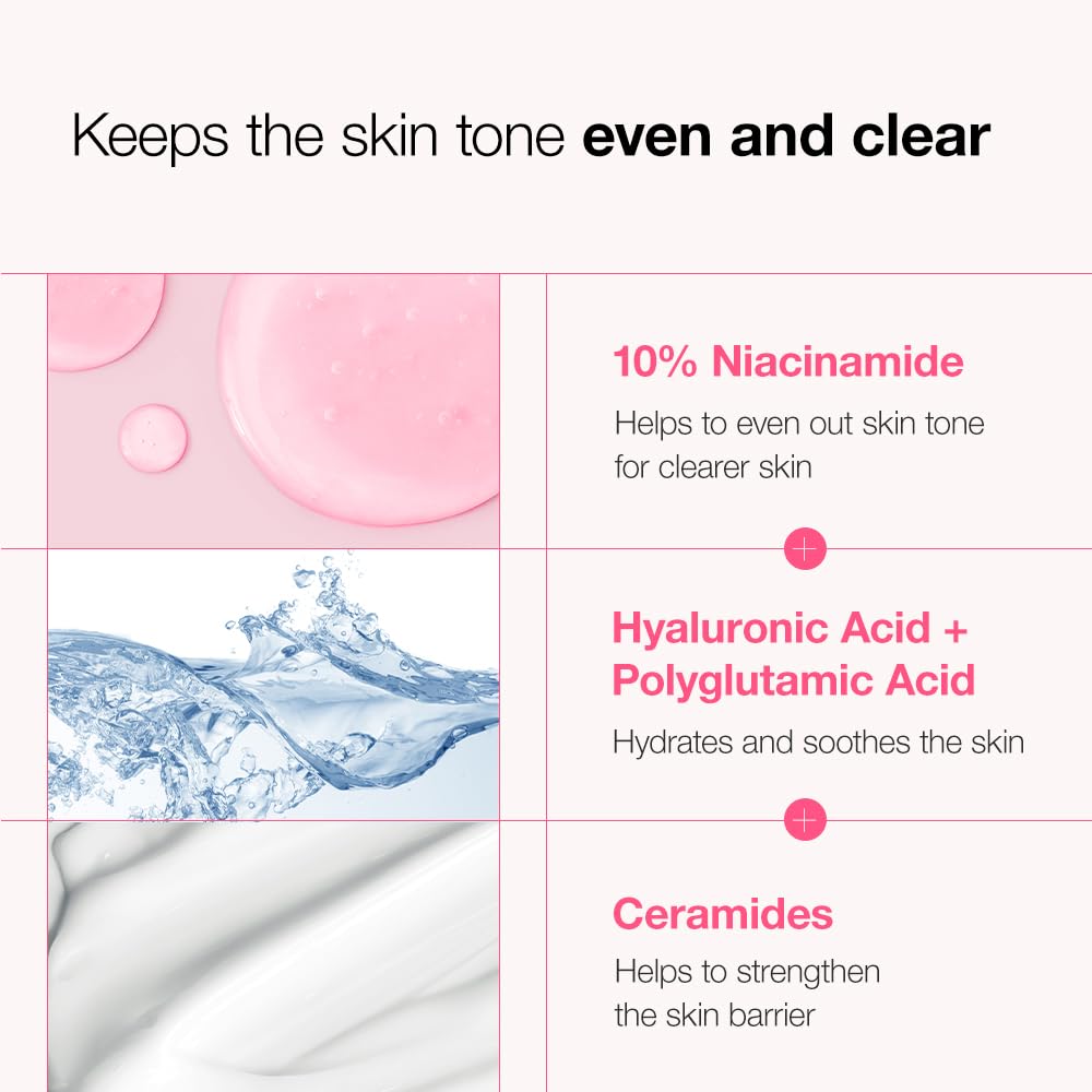 Anua 10% Niacinamide+ 4% Tranexamic Acid Serum, Ceramide, Hyaluronic Acid, Vitamin B12 natural color, for Sensitive skin, Korean Glass Skin, Fragrance-Free (30ml)