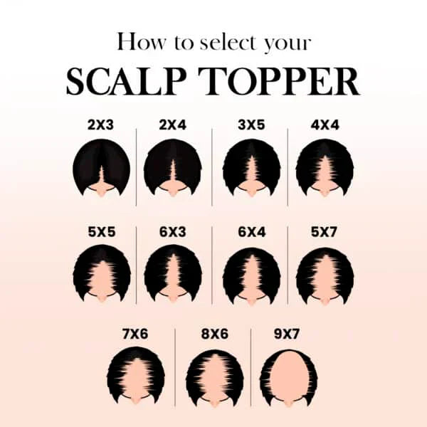 Scalp Topper - Pure Silk Base & 100%