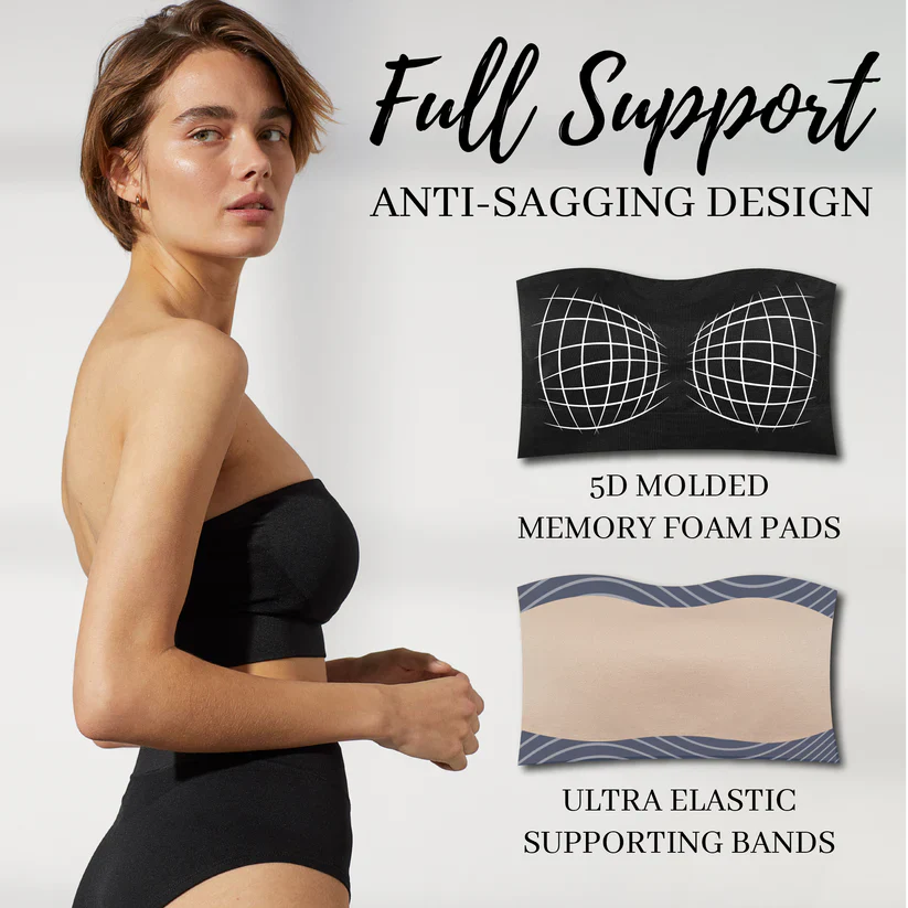 Full Supportive Rib Bandeau Strapless Bra